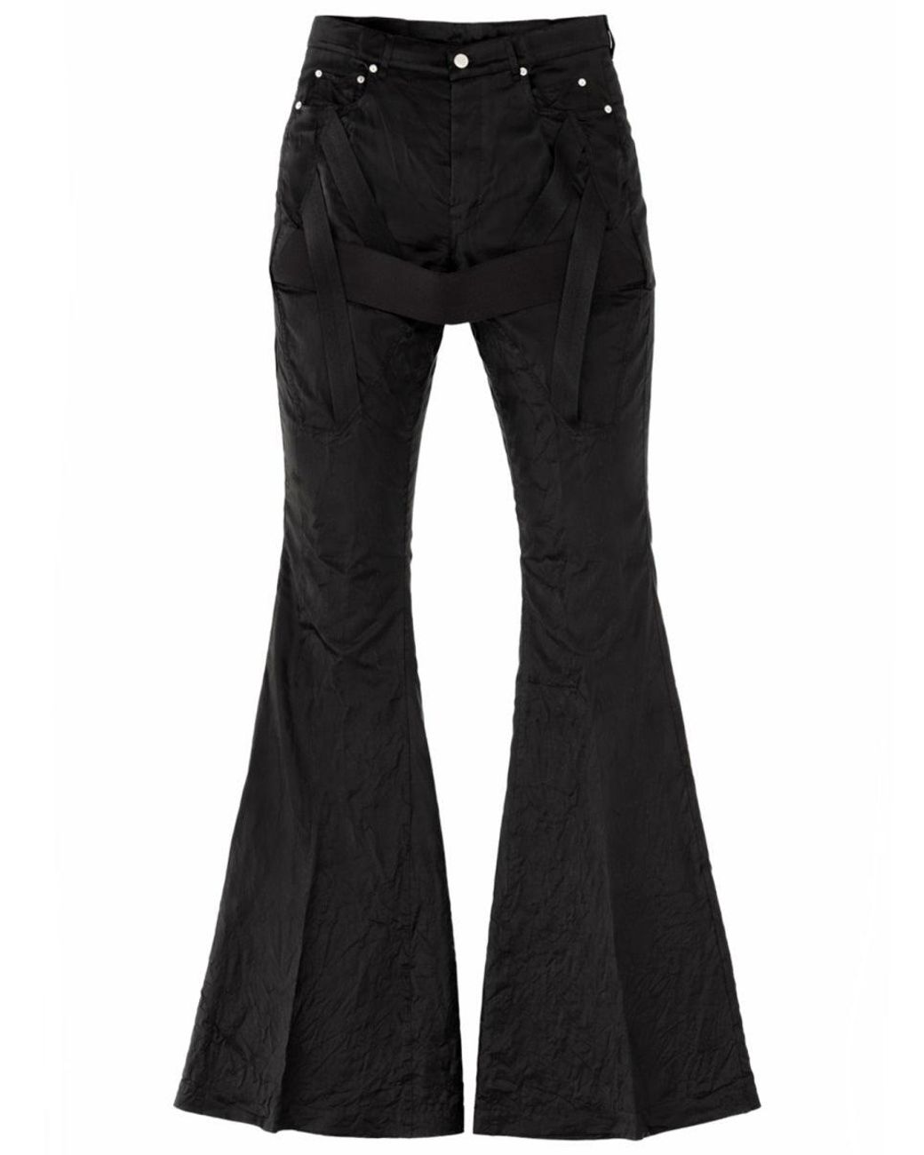 Rick Owens Black Pantalone "megastrapped Bolans" for men