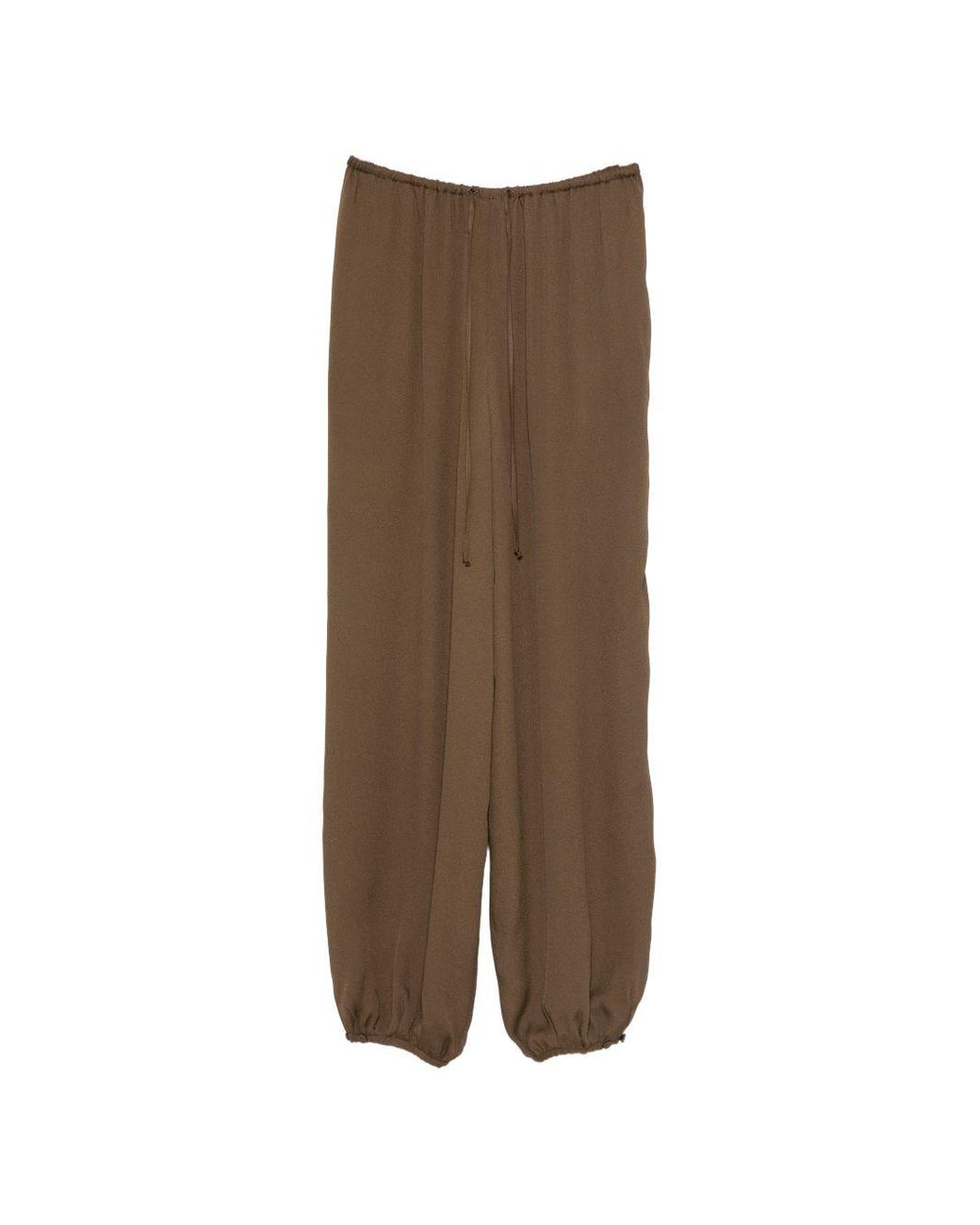 Forte_forte Brown Silk Blend Trousers