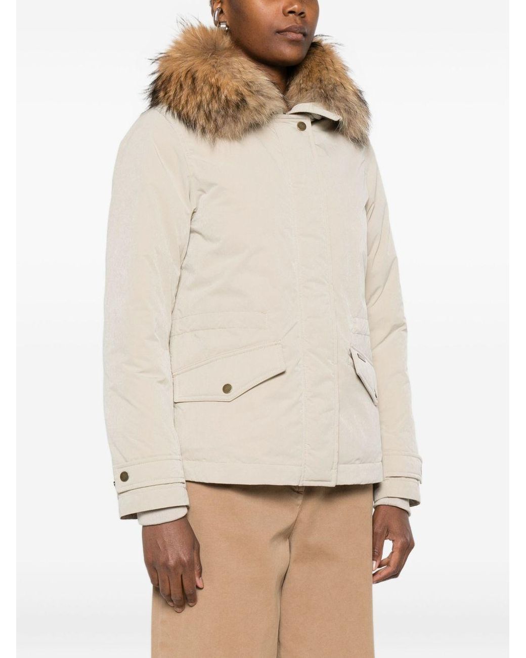 Woolrich Natural Fur Trim Coat