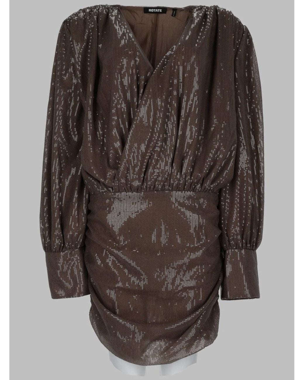 ROTATE BIRGER CHRISTENSEN Brown Rotate Birger Christensen Sequined Mini Dress