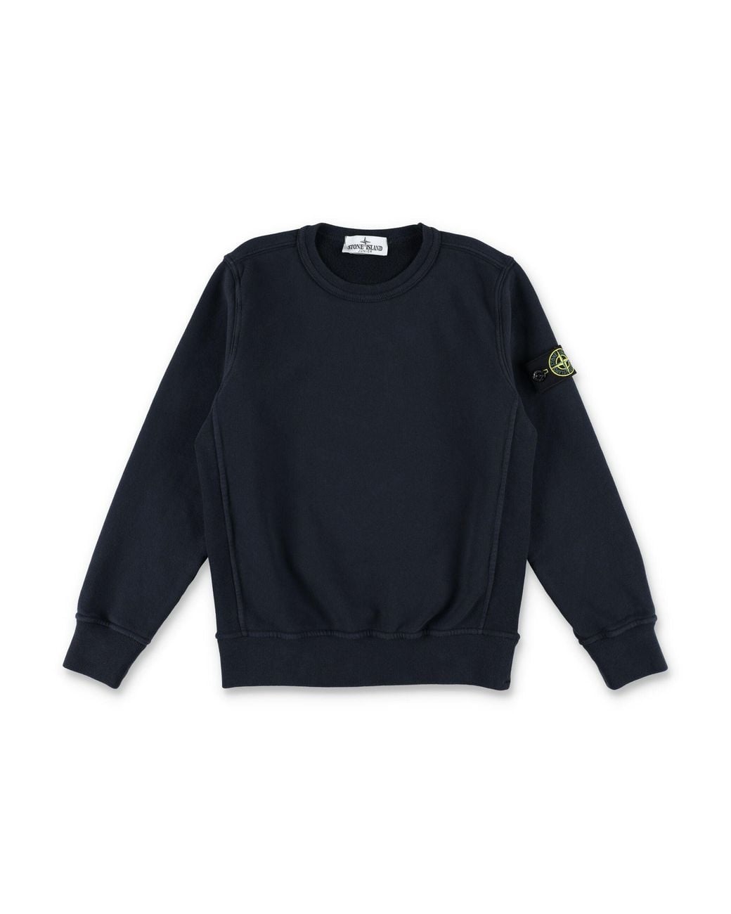 Stone Island Blue Junior Compass Badge Crew Neck Sweatshirt