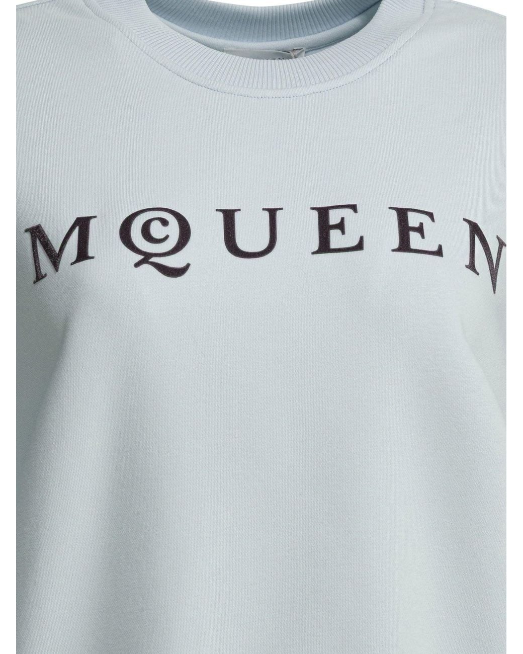 McQueen Blue Light Cotton Sweatshirt
