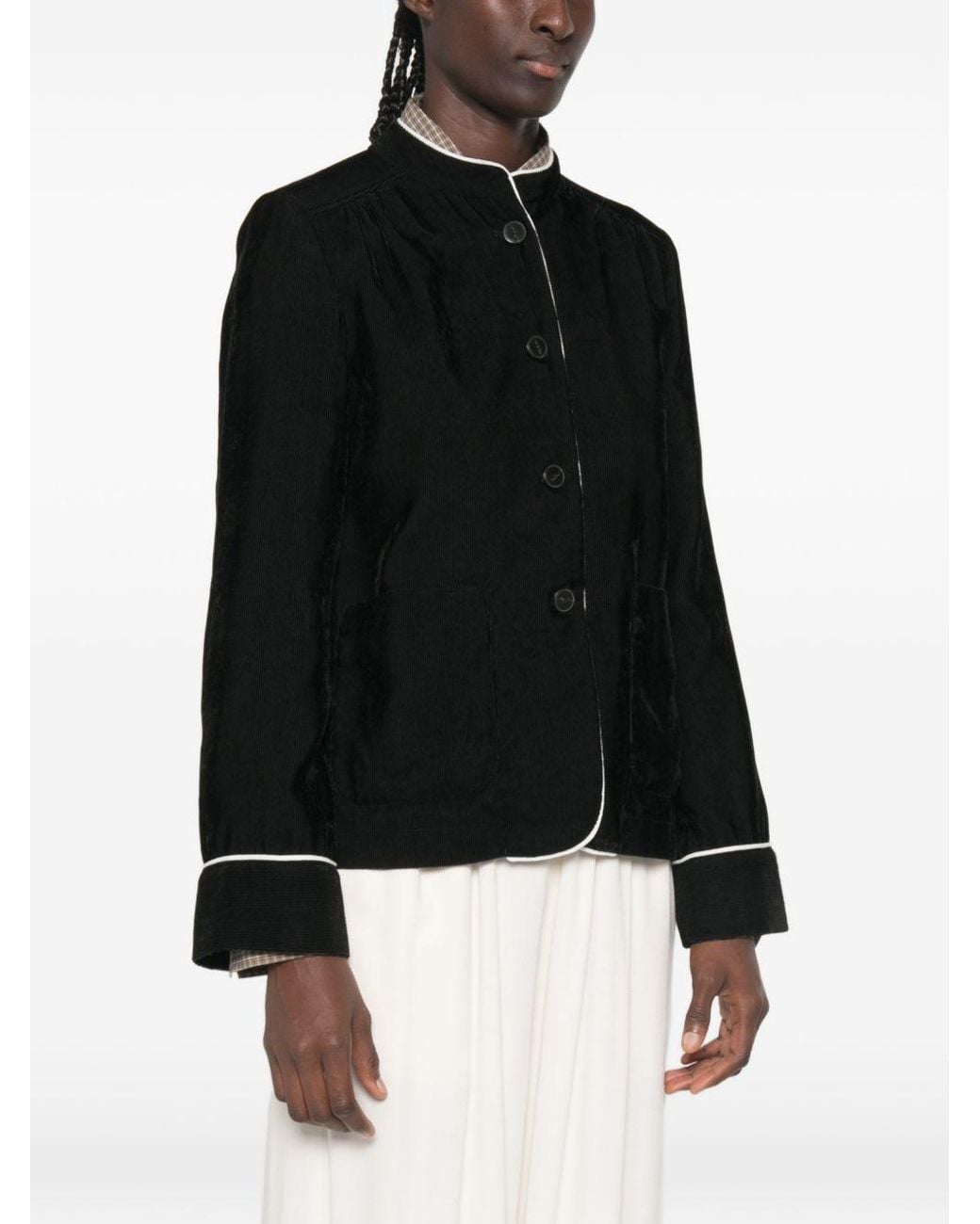 Forte_forte Black Velvet Tang Jacket