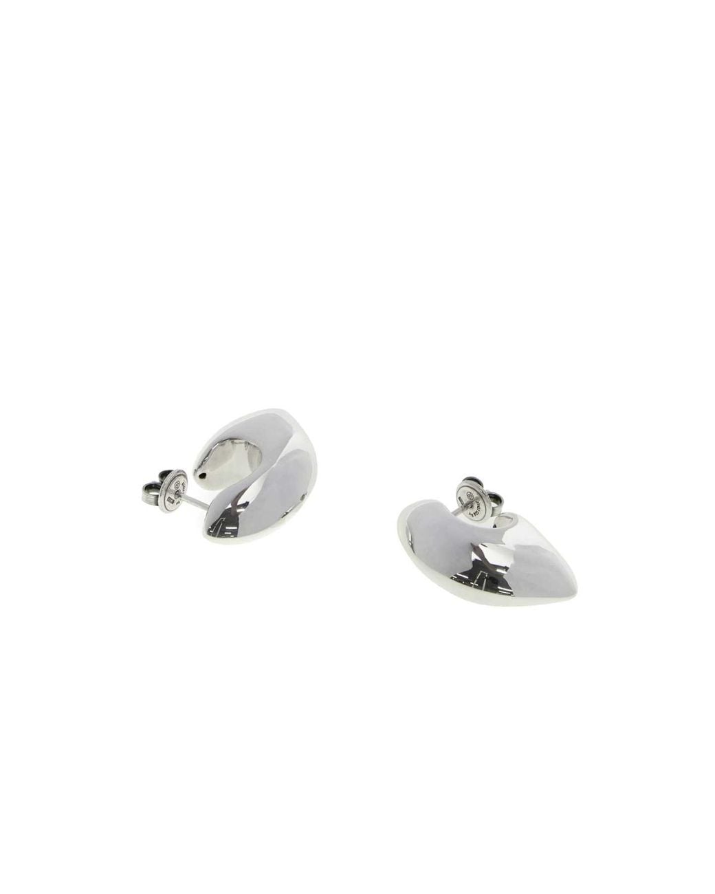 Bottega Veneta White Claw Earrings, Medium