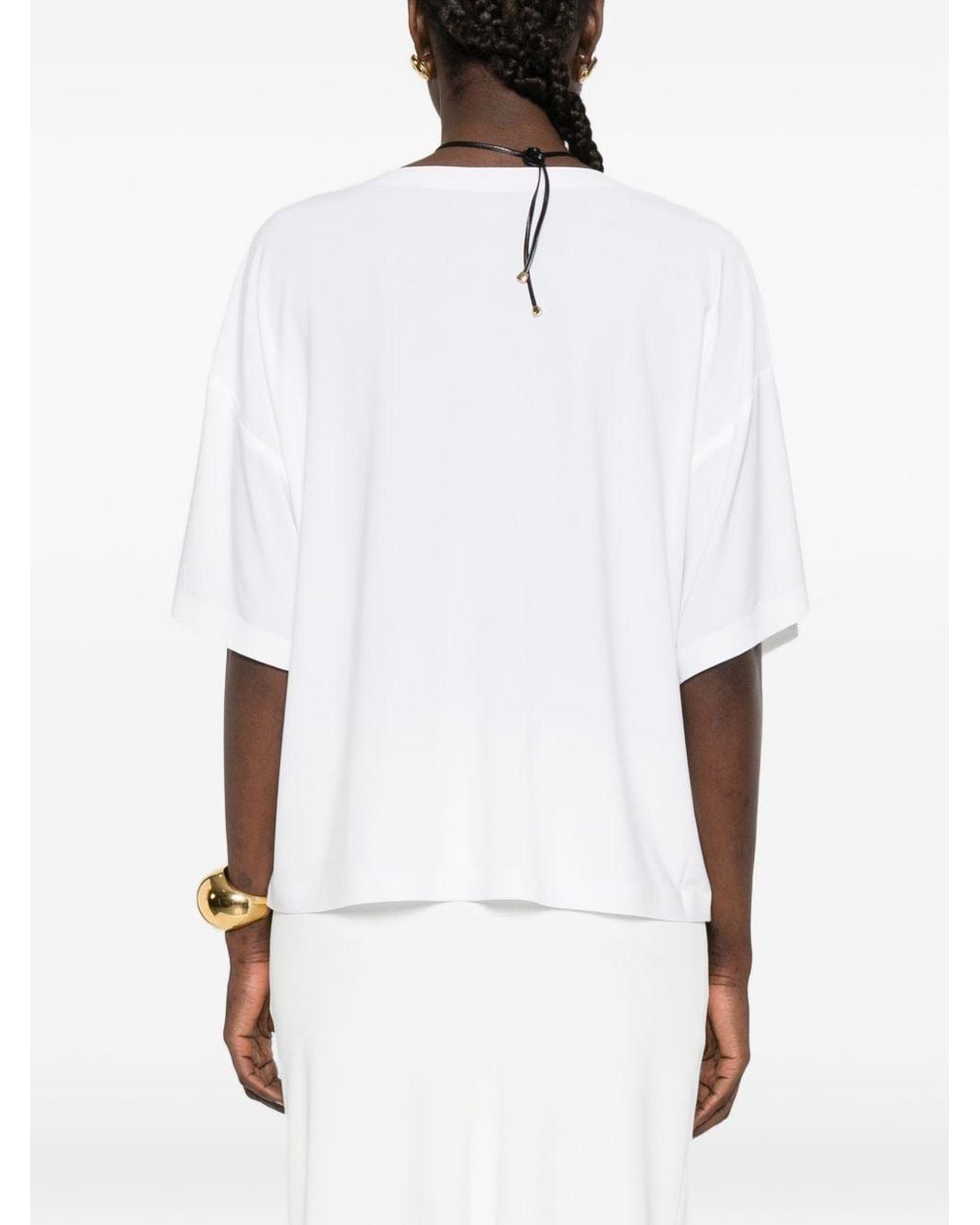 Norma Kamali White Short-Sleeves Top