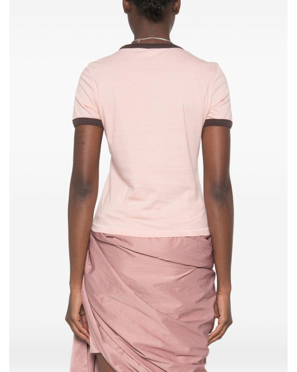 Chloé Pink Printed Cotton T Shirt