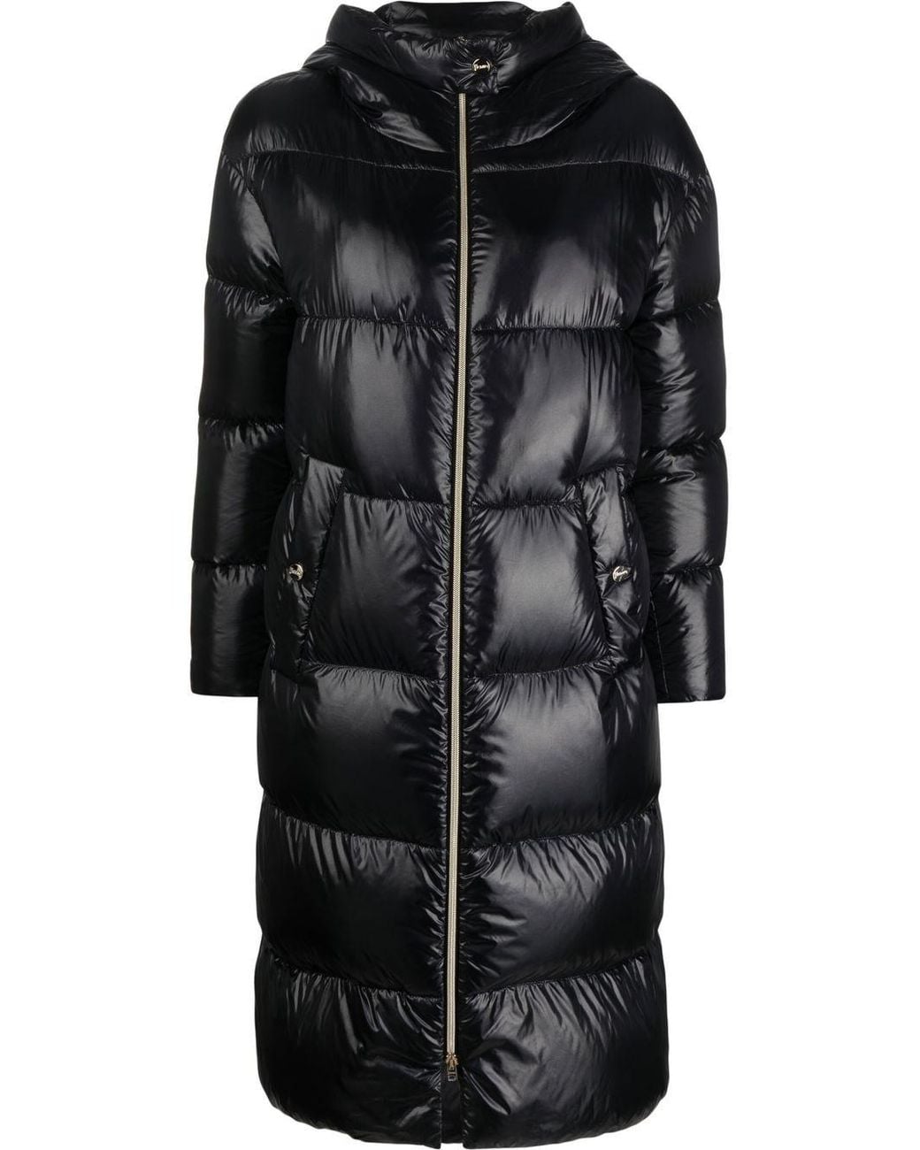 Herno Black Ultralight Long Down Jacket