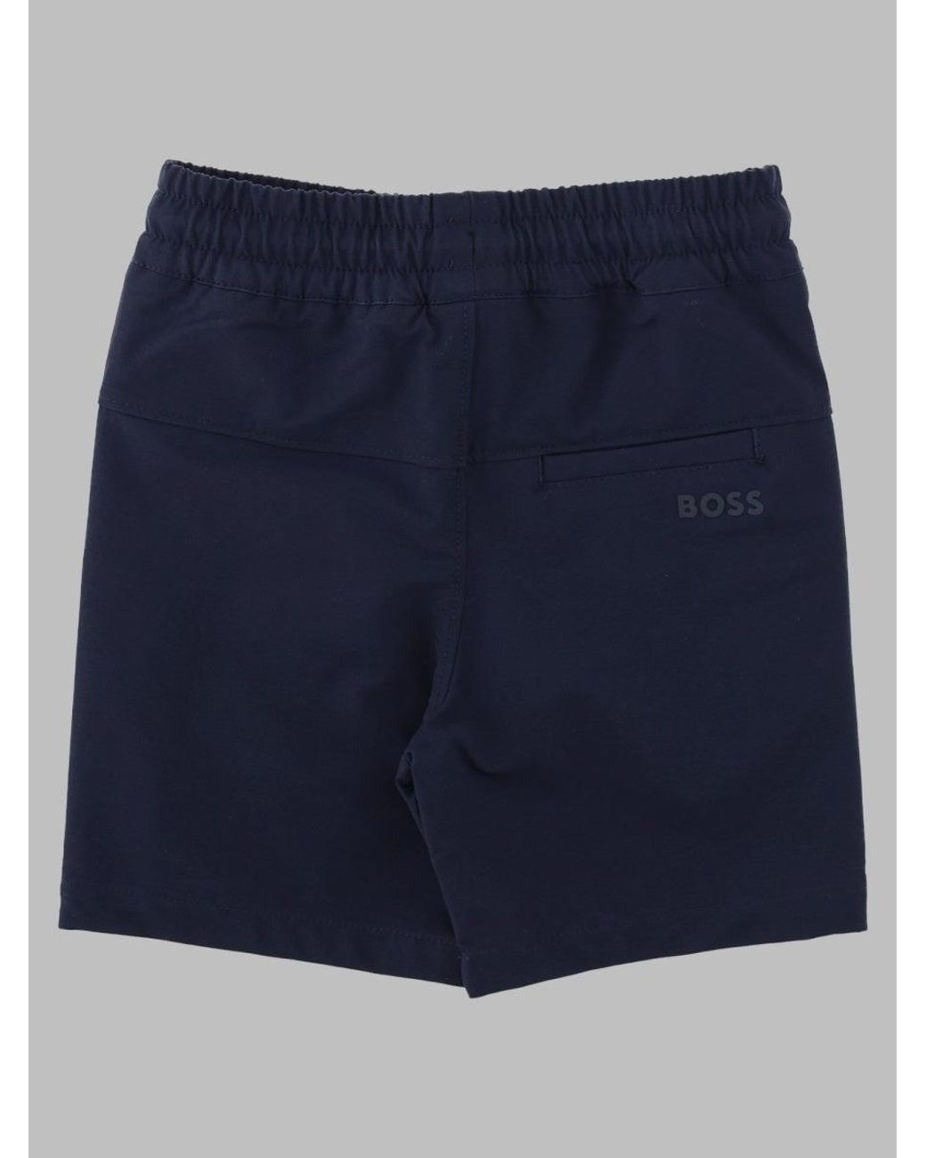 Boss Blue Boys Stretch Swim Shorts