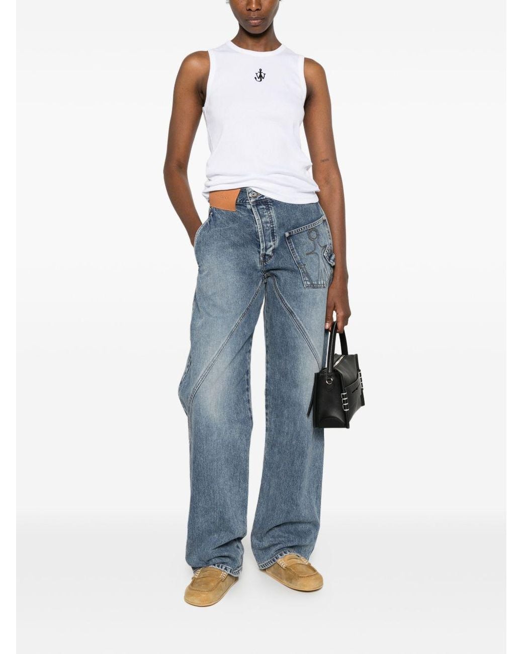 J.W. Anderson Blue Twisted Denim Jeans