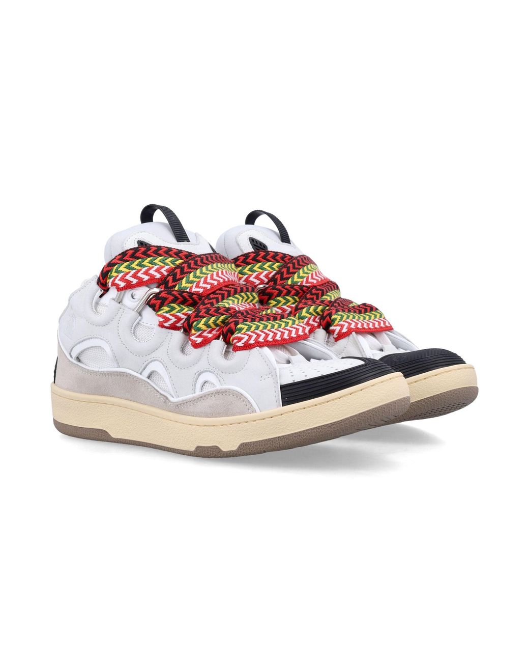 Lanvin Pink Curb Leather Sneakers for men