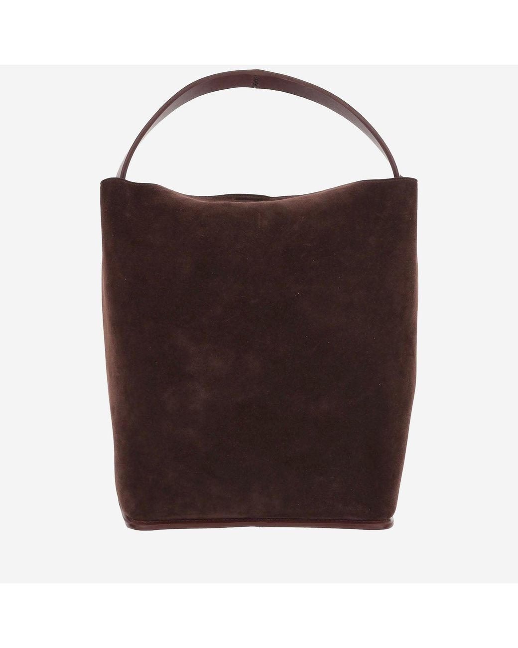Jil Sander Brown Suede Shoulder Bag Calf Leather