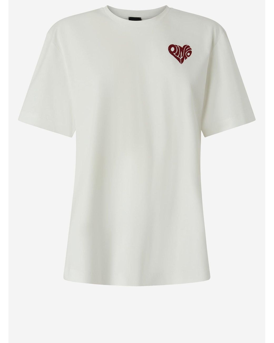 Pinko White T Shirt With Amore Lettering