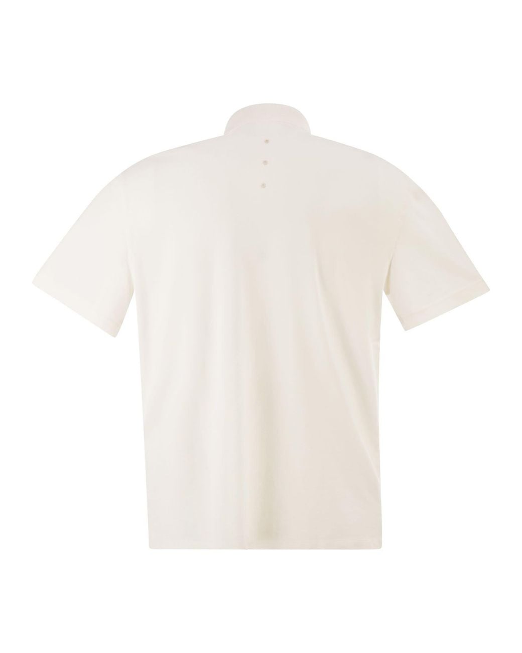 Premiata White Short Sleeved Polo Shirt With Logo