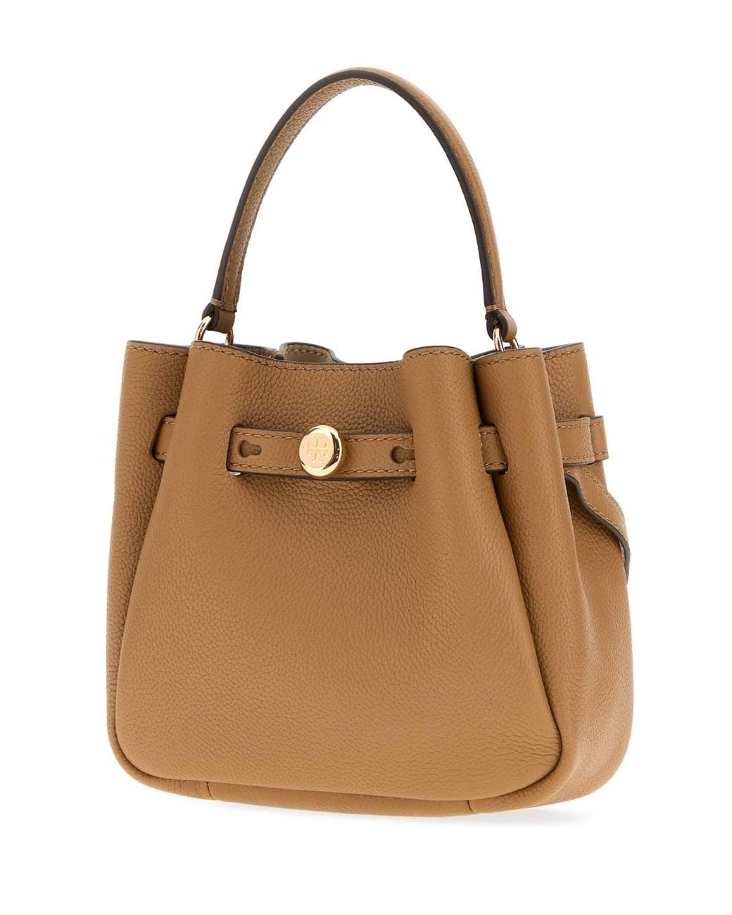 Tory Burch Brown Mini Romy Bucket Handbag
