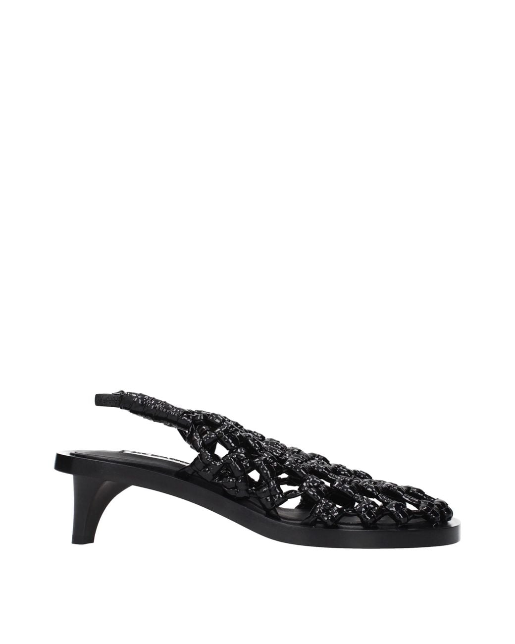 Jil Sander Black Sandals For Paint