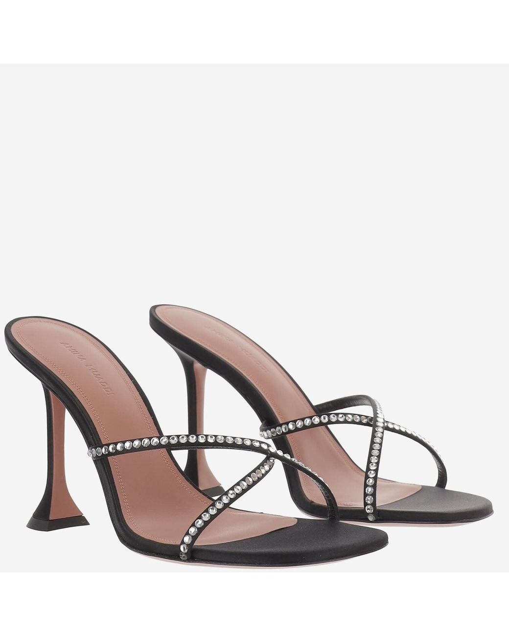 AMINA MUADDI Metallic Sandals Sally Satin
