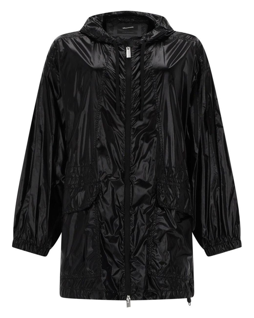 Laminar Black Hooded Lightweight Windbreaker Jacket