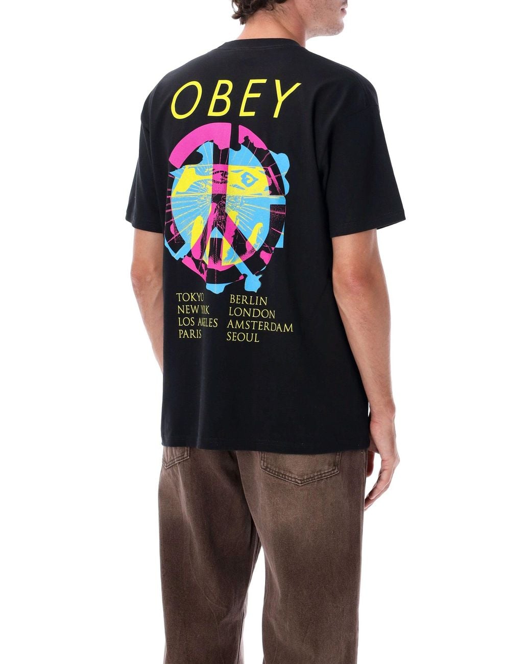 Obey Black T Shirts And Polos