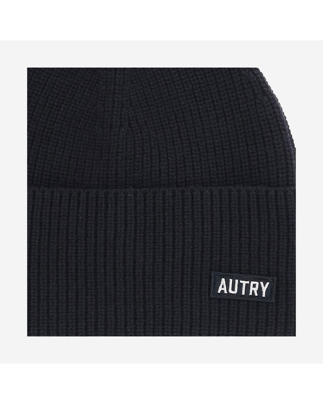 Autry Blue Wool Beanie With Logo