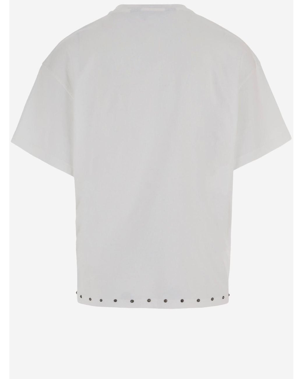 Just Cavalli Gray Cotton T Shirt With Logo Print