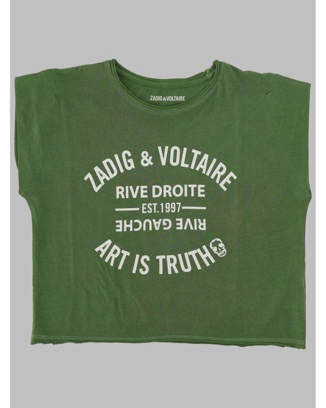 Zadig & Voltaire Green Kids 100% Cotton T-Shirt