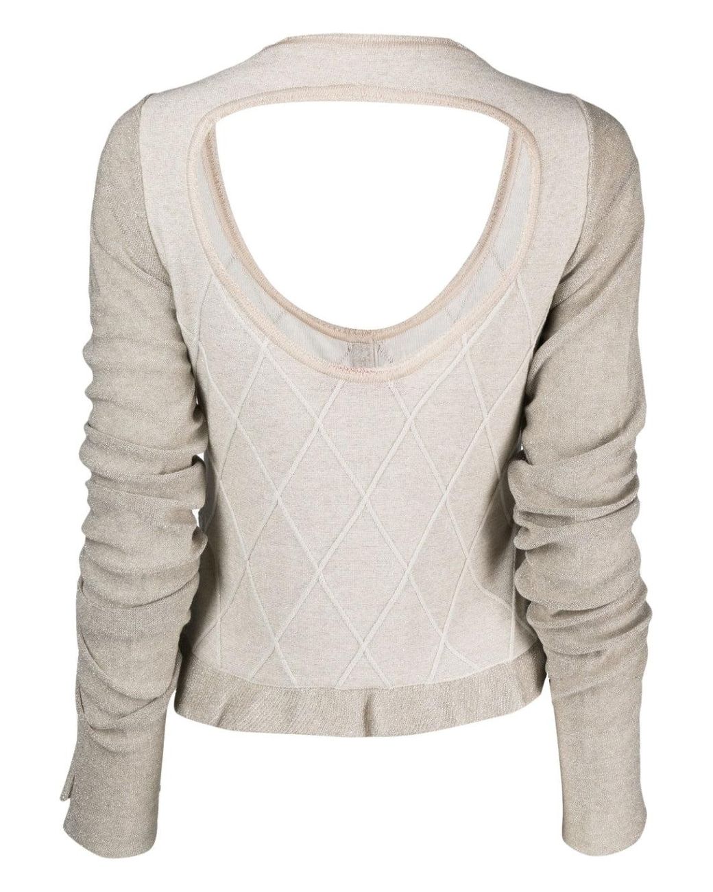 Cardigan con botón Cormio de color Natural
