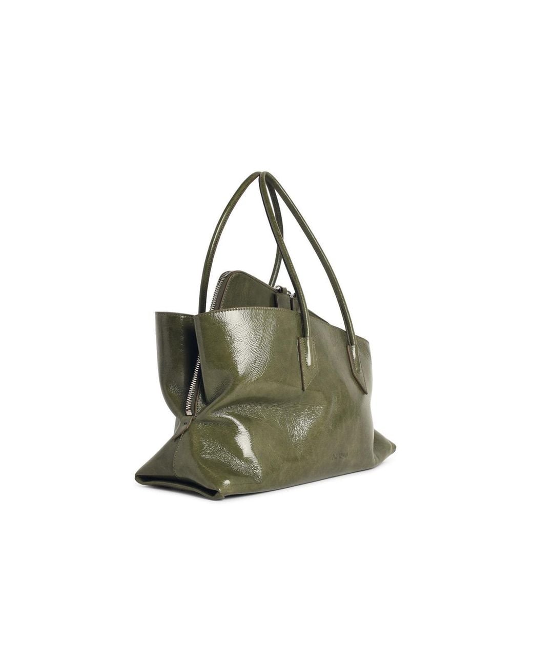The Attico Green Medium 'La Passeggiata' Leather Bag