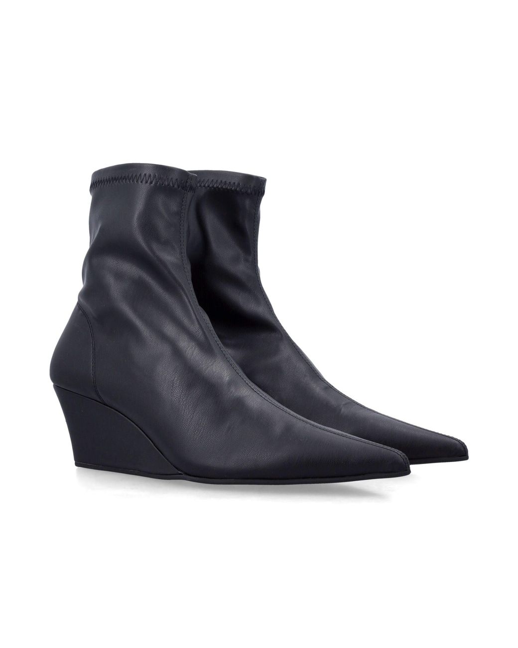 Senso Blue Pointed-Toe Wedge Ankle Boots
