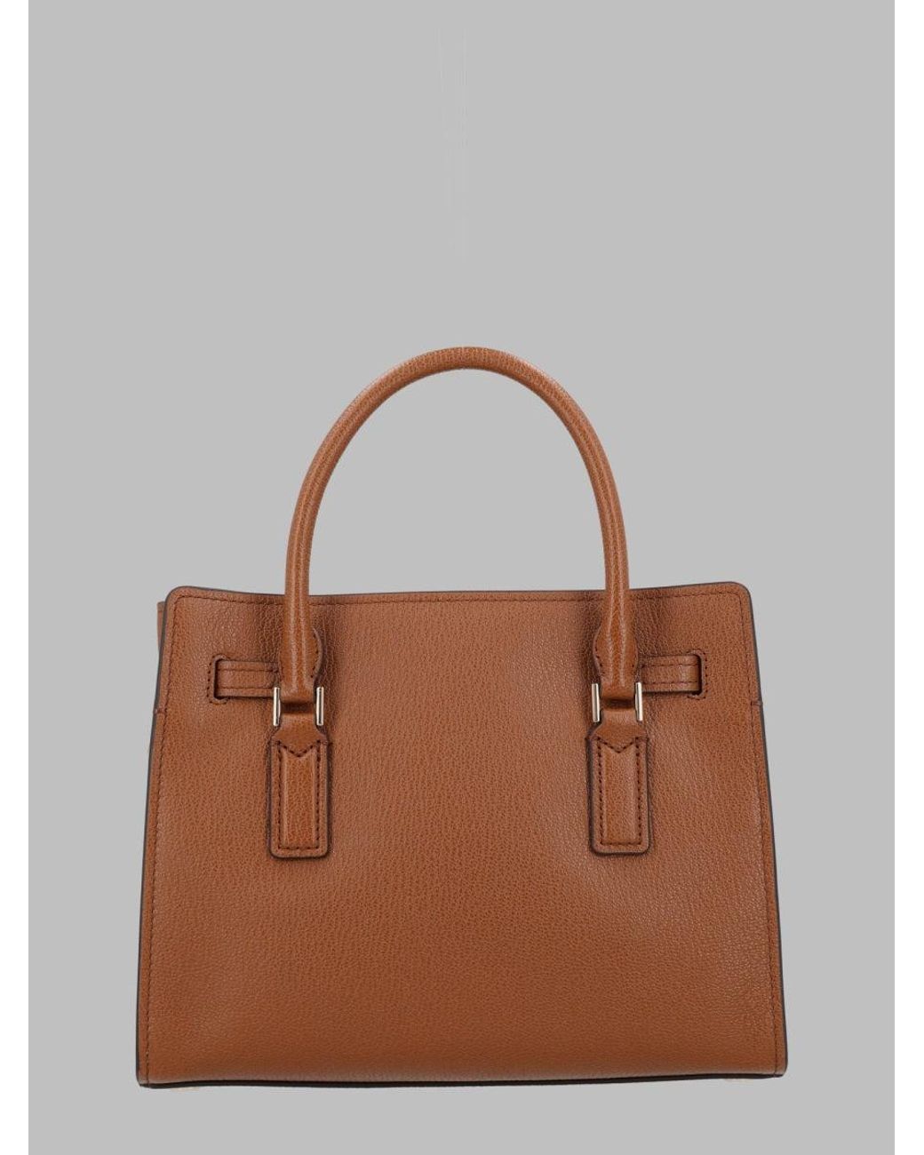 MICHAEL Michael Kors Brown Structured Satchel Bag With Top Handle And Shoulder Strap, 21 Cm X 27.5 Cm X 12 Cm
