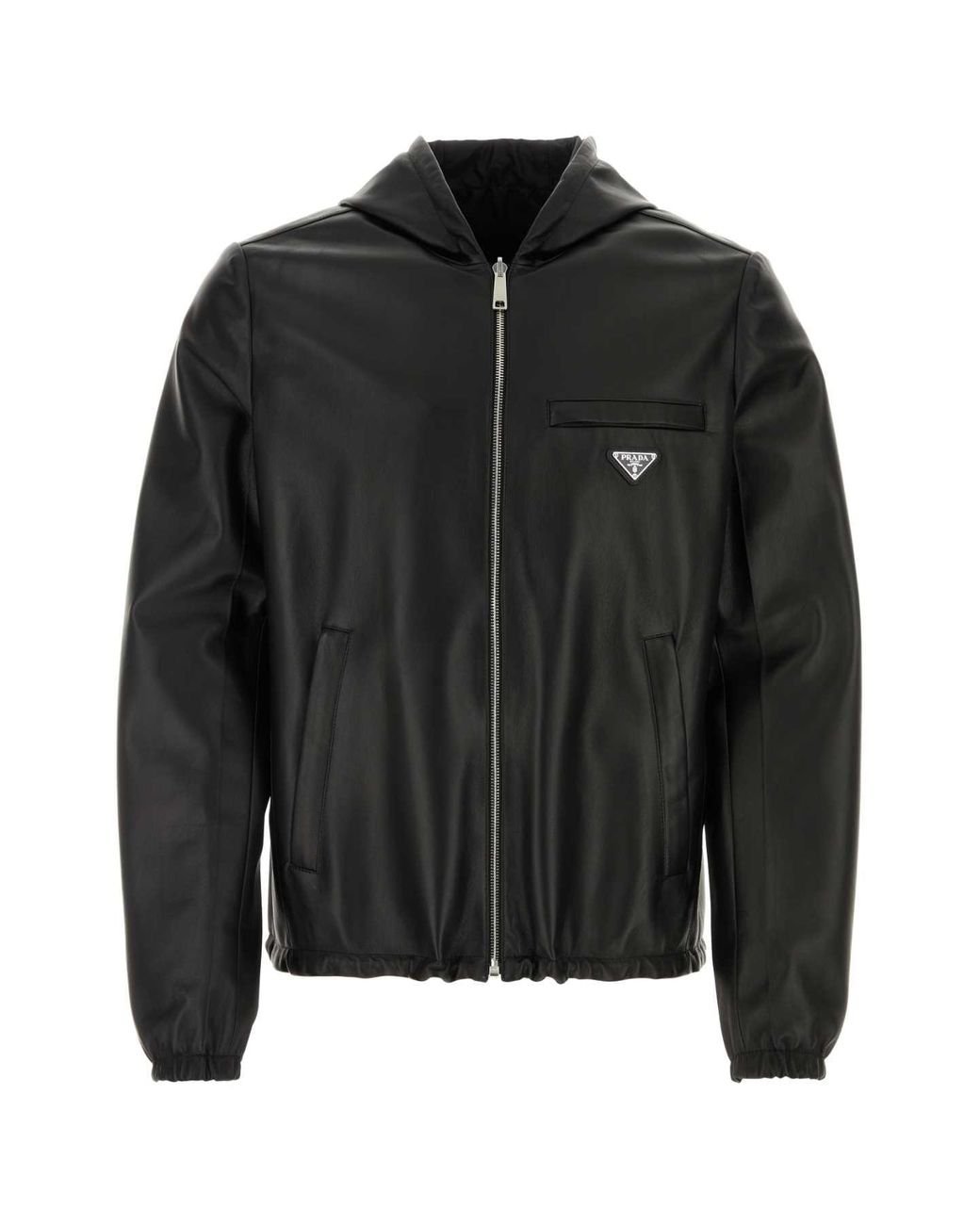 Prada Black Nappa Leather Reversible Jacket