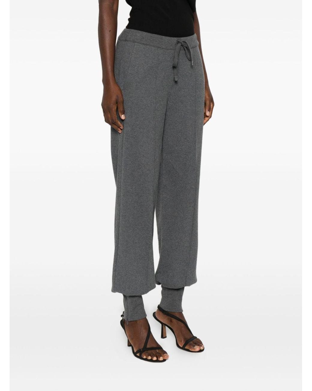 Tom Ford Gray Tapered Leg Trousers With Adjustable Drawstring And Elasticized Cuffs