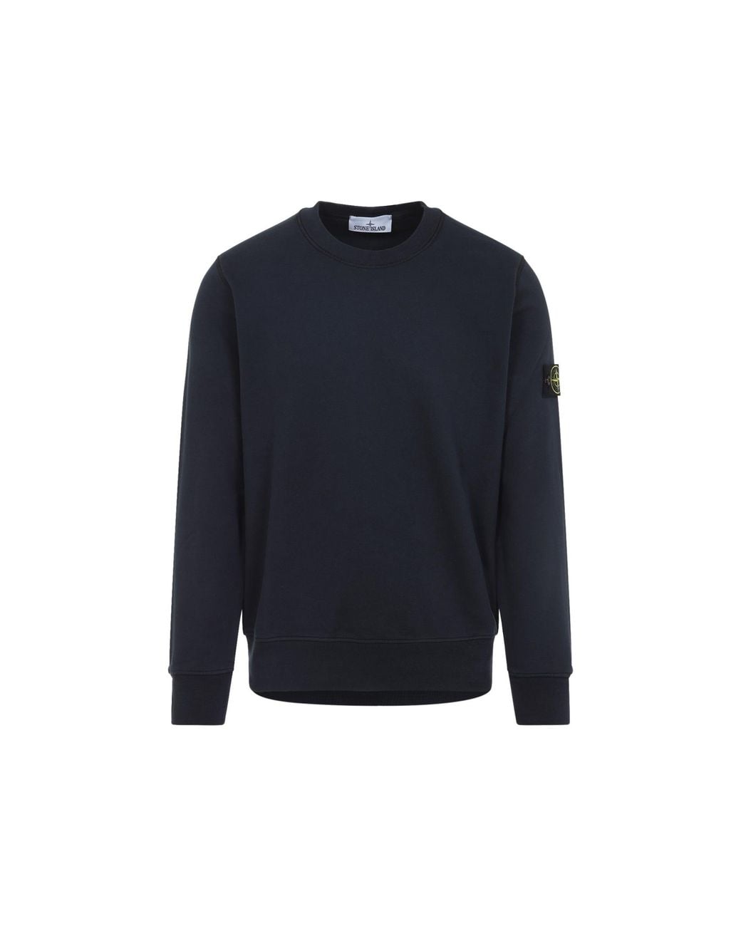 Stone Island Blue Cotton Crewneck Sweater for men
