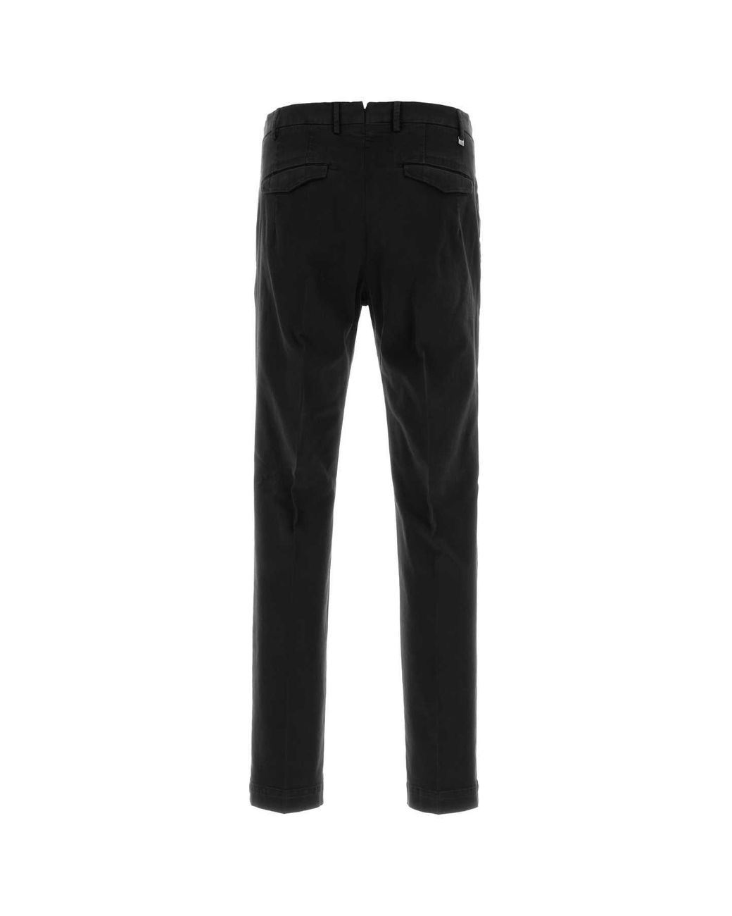 PT Torino Black Stretch Cotton Pant For for men
