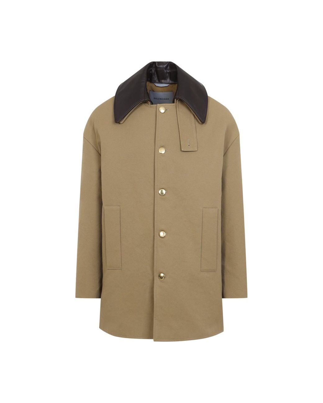 Balenciaga Green Double-Breasted Short Peacoat