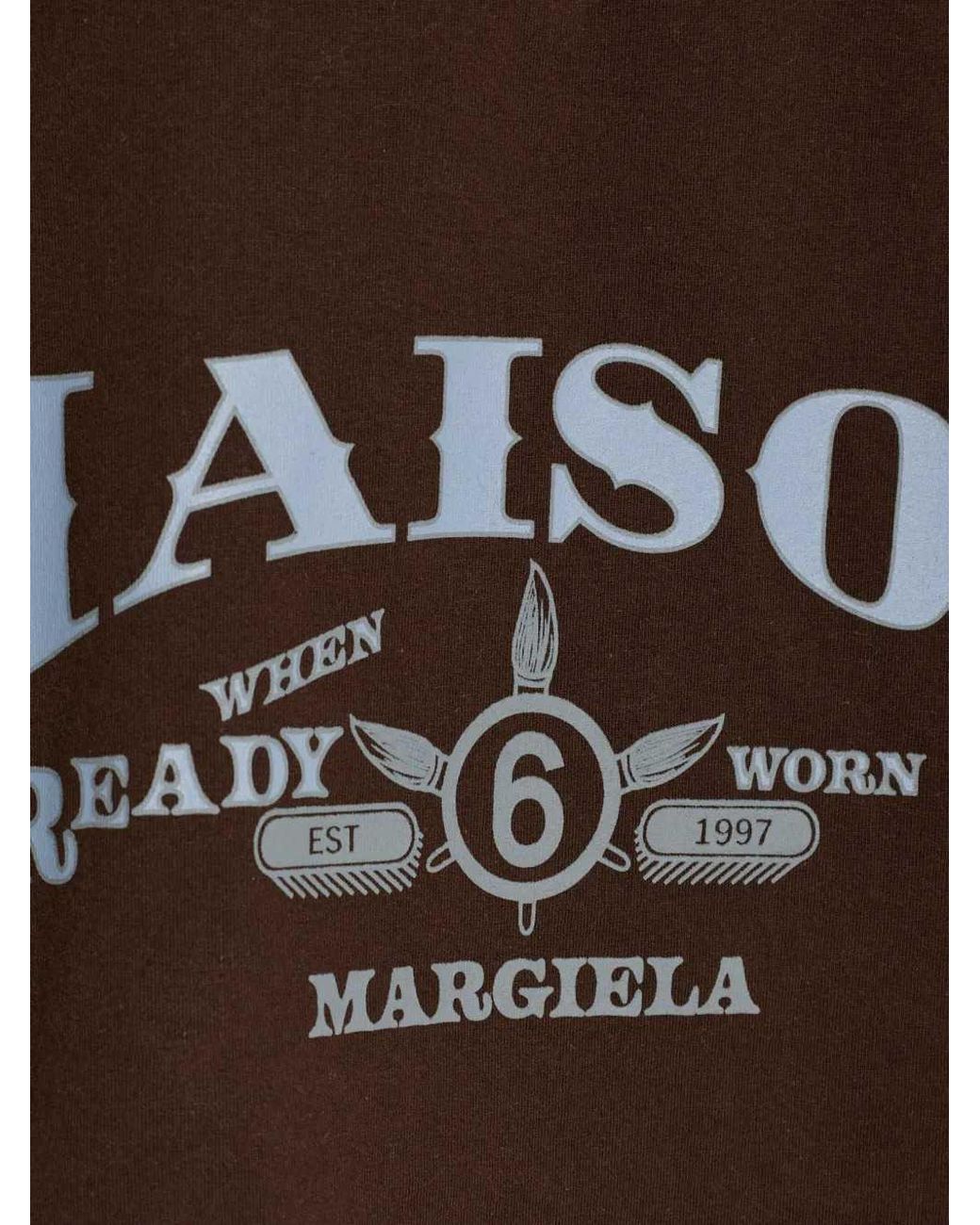 MM6 by Maison Margiela Brown Logo T Shirt