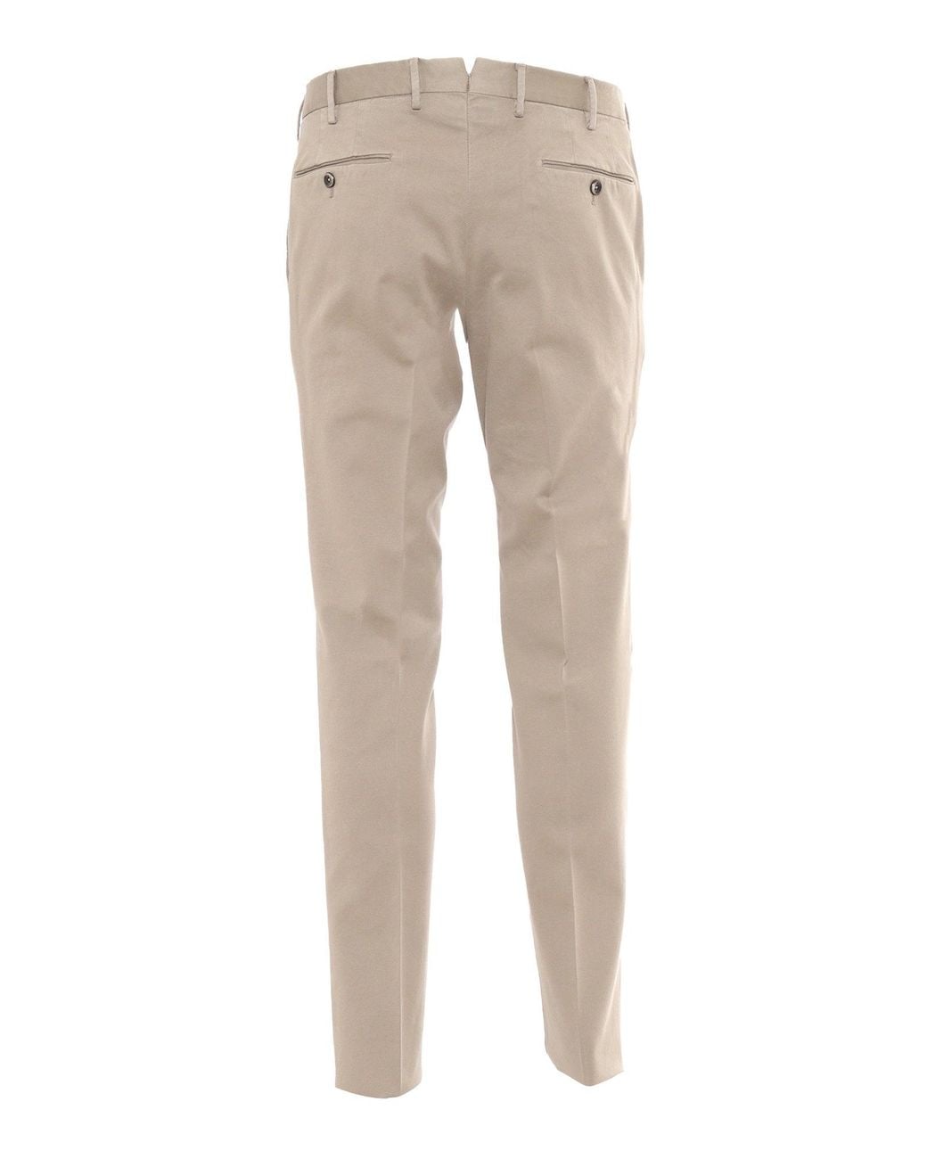 PT01 Natural Slim, Flat Front, Diagonal Pockets And