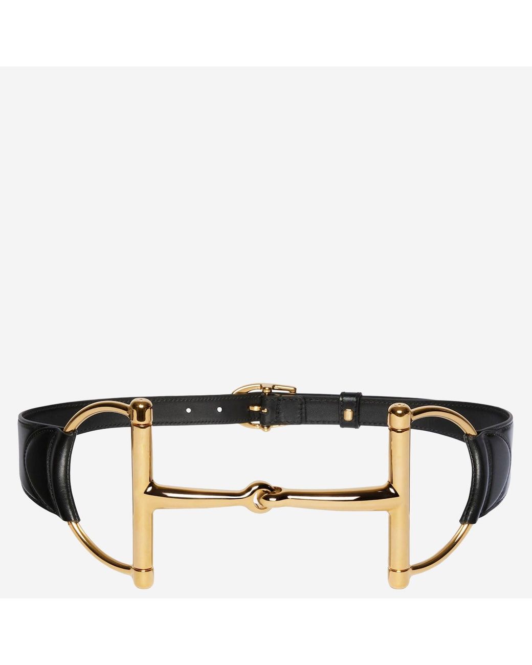 Cinturón ancho de con cierre extragrande Gucci de color Black