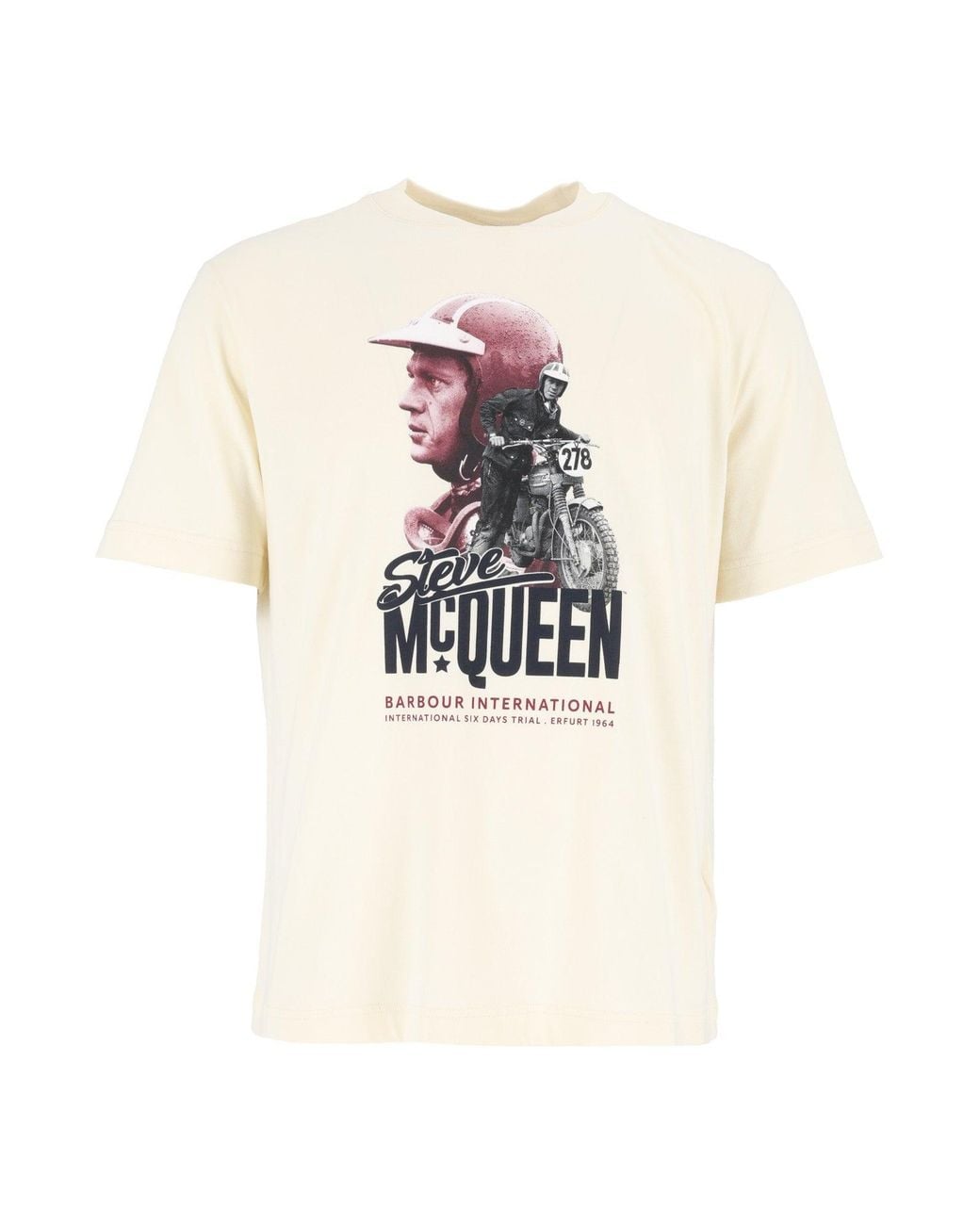 Barbour White Smq Rainey Graphic T Sh