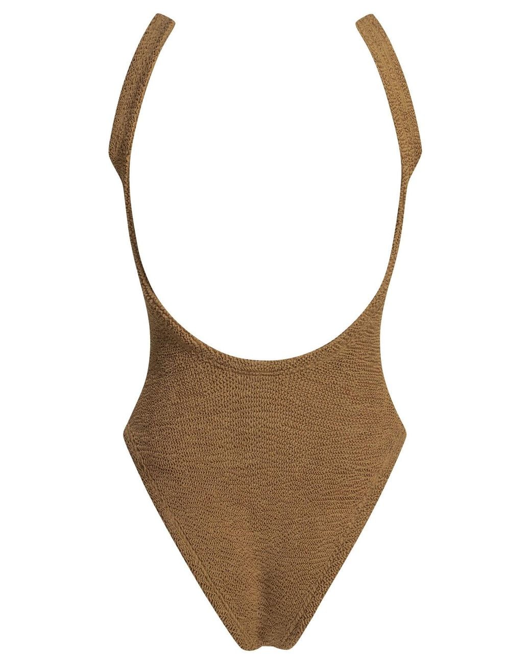 Hunza G Brown Polyamide Elastane Swimwear