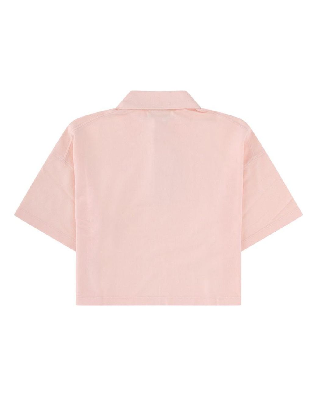 Maison Kitsuné Pink Solid Shirt Collar Polo