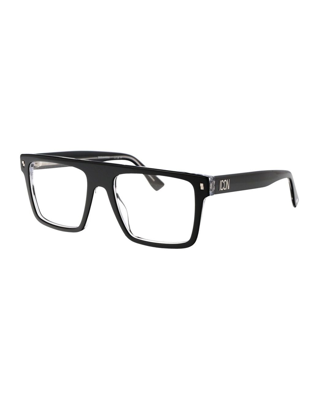 DSquared² Black Crystal Acetate Glasses for men