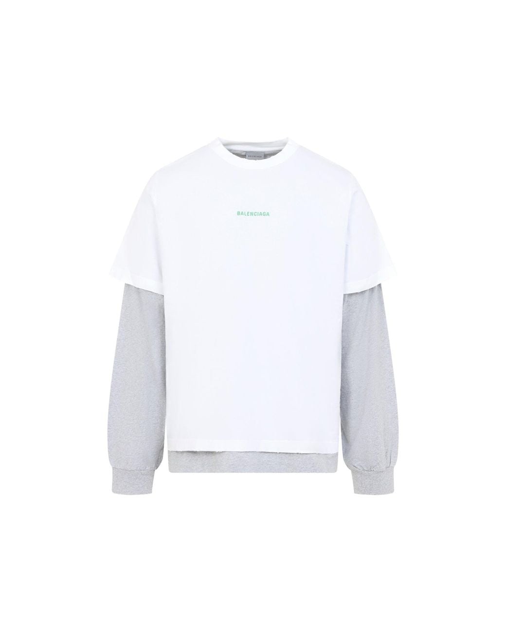 Balenciaga White Hybrid Double T Shirt