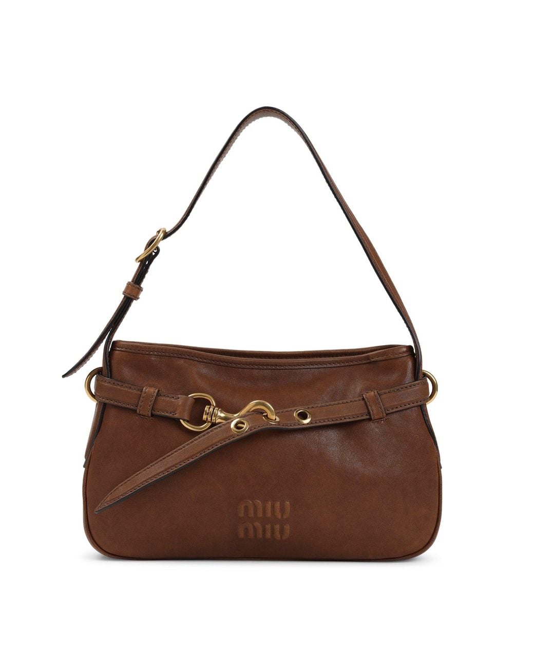 Miu Miu Brown Rovere Shoulder Bag