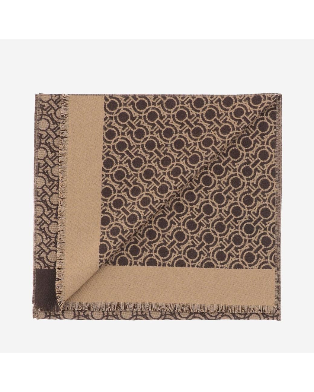 Ferragamo Metallic Wool Scarf With Hooks