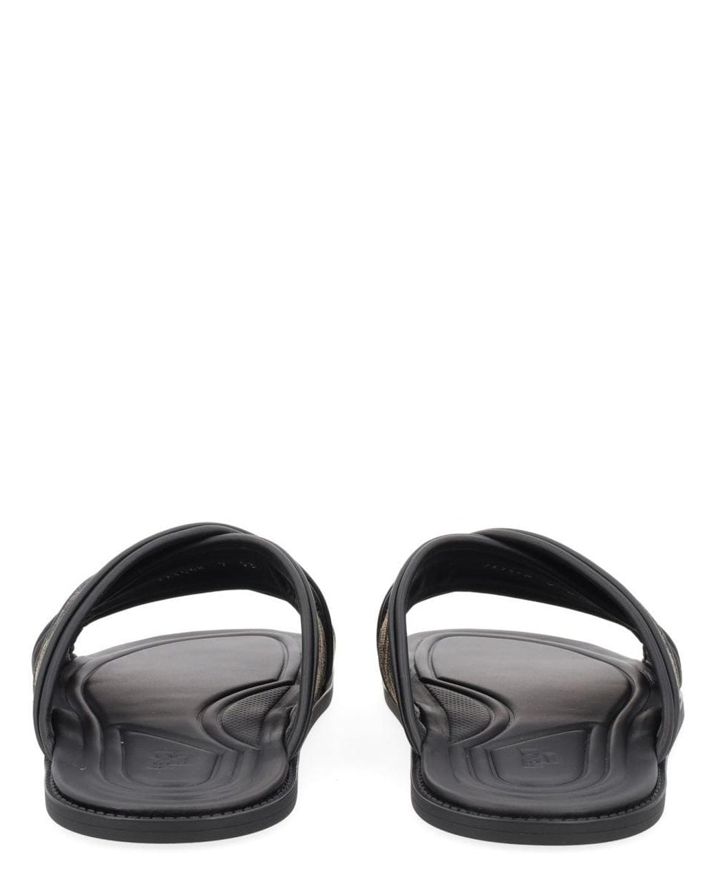 Fendi Black Slide Con Logo for men