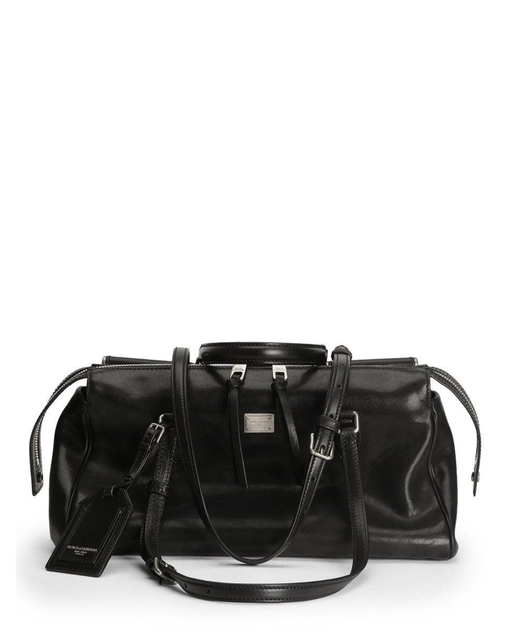 Dolce & Gabbana Black Victory Shoulder Bag Leather Pvc