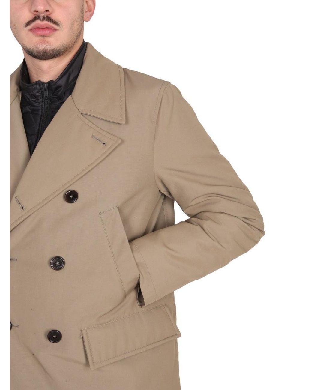 Fay Natural "Peacot Double Front" Coat for men