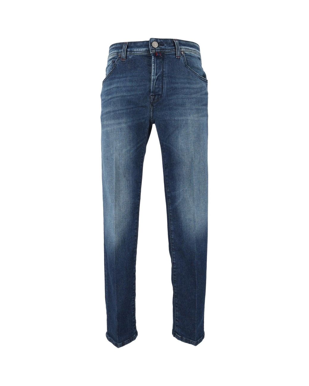 Jacob Cohen Blue Scott Cropped Slim-Fit Jeans for men