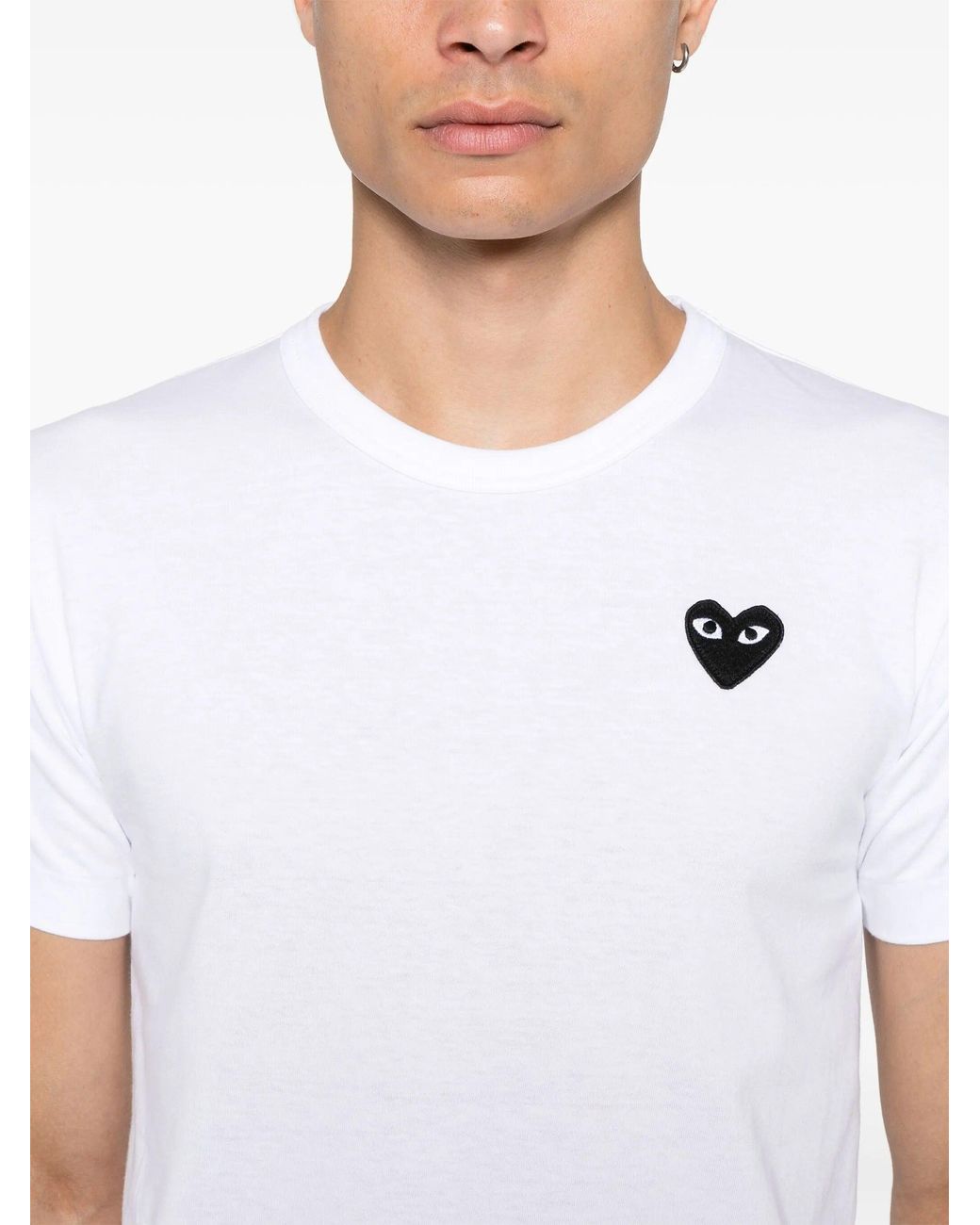COMME DES GARÇONS PLAY White U T-Shirt Knit