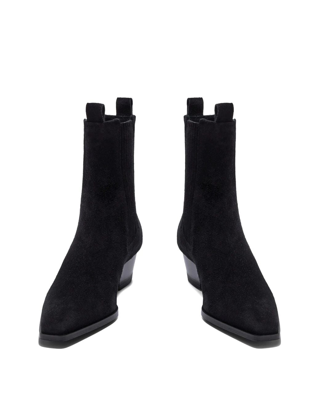 Aeyde Black Agata Cow Suede Leather Shoes